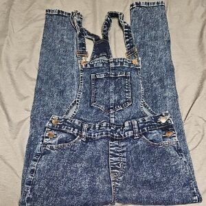 Denim Overalls with Pocket Detail